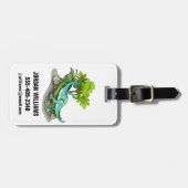 Illustration eines Iguanodon-Sonnenbades. Gepäckanhänger (Vorderseite horizontal)