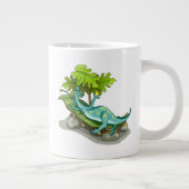Illustration eines Iguanodon-Sonnenbades. Jumbo-Tasse (Rechts)