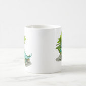 Illustration eines Iguanodon-Sonnenbades. Kaffeetasse (Mittel)