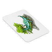 Illustration eines Iguanodon-Sonnenbades. Magnet (Rechte Seite)