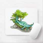 Illustration eines Iguanodon-Sonnenbades. Mousepad (Mit Mouse)