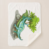 Illustration eines Iguanodon-Sonnenbades. Sherpadecke (Vorderseite)