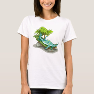 Illustration eines Iguanodon-Sonnenbades. T-Shirt