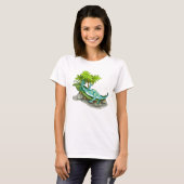 Illustration eines Iguanodon-Sonnenbades. T-Shirt (Vorne ganz)