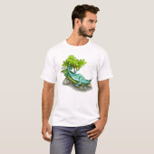 Illustration eines Iguanodon-Sonnenbades. T-Shirt (Vorne ganz)