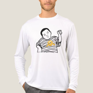 Illustration eines Jungen, der selbstgefällig zeig Tri-Blend Shirt