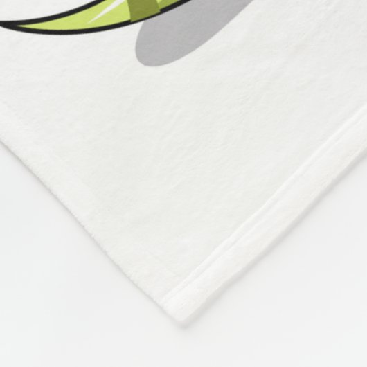 Illustration eines Lambeosaurus, der ein Ei hält. Fleecedecke (Ecke)