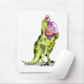 Illustration eines Lambeosaurus, der ein Ei hält. Mousepad (Mit Mouse)