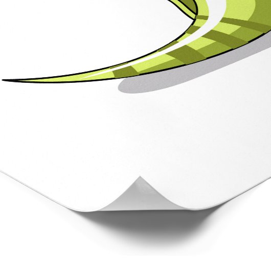 Illustration eines Lambeosaurus, der ein Ei hält. Poster (Ecke)