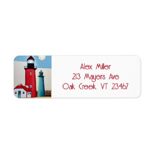 Illustration eines Leuchtturms am Meer