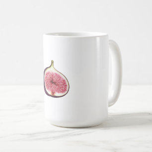 Illustration eines lila Feigenfruchtquerschnitts Kaffeetasse