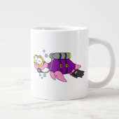 Illustration eines Loch Ness Monster Scuba Divers. Jumbo-Tasse (Rechts)