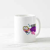 Illustration eines Loch Ness Monster Scuba Divers. Kaffeetasse (VorderseiteRechts)