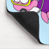 Illustration eines Loch Ness Monster Scuba Divers. Mousepad (Ecke)