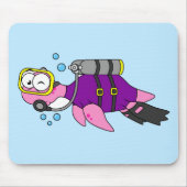 Illustration eines Loch Ness Monster Scuba Divers. Mousepad (Vorne)