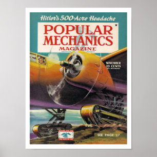 ILLUSTRATION EINES MAGAZINCOVERS AUS DEN 1940ER JA POSTER
