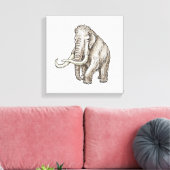 Illustration eines Mammotts Leinwanddruck (Insitu (Wohnzimmer))