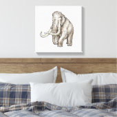 Illustration eines Mammotts Leinwanddruck (Insitu (Schlafzimmer))