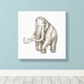 Illustration eines Mammotts Leinwanddruck (Insitu (Holzboden))