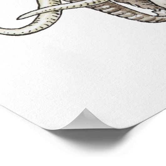 Illustration eines Mammotts Poster (Ecke)