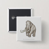 Illustration eines Mammuts Button (Vorne & Hinten)