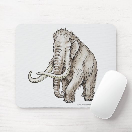 Illustration eines Mammuts Mousepad (Mit Mouse)