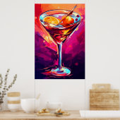 Illustration eines Martini ArtPrint Poster (Küche)