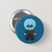 Illustration eines Matrix-Triceratops. Button (Vorne & Hinten)