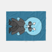 Illustration eines Matrix-Triceratops. Fleecedecke (Vorderseite (Horizontal))