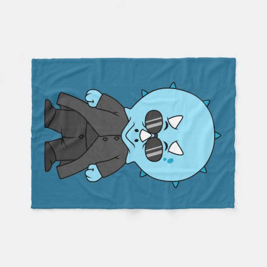 Illustration eines Matrix-Triceratops. Fleecedecke (Vorderseite (Horizontal))