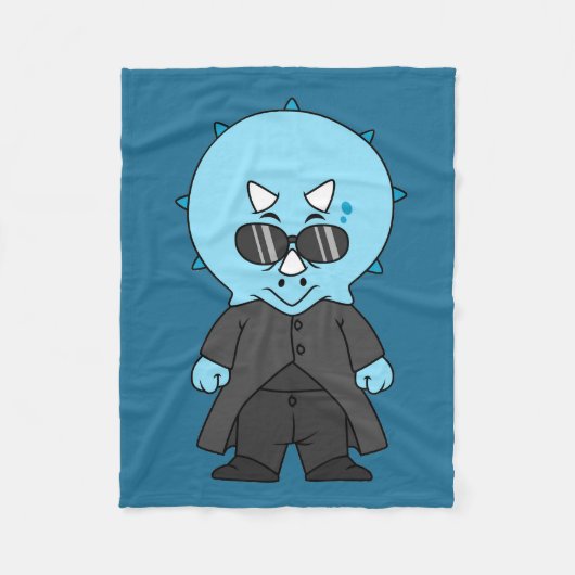 Illustration eines Matrix-Triceratops. Fleecedecke (Vorderseite)