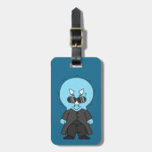 Illustration eines Matrix-Triceratops. Gepäckanhänger (Vorderseite vertikal)