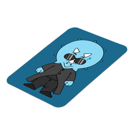 Illustration eines Matrix-Triceratops. Magnet (Linke Seite)