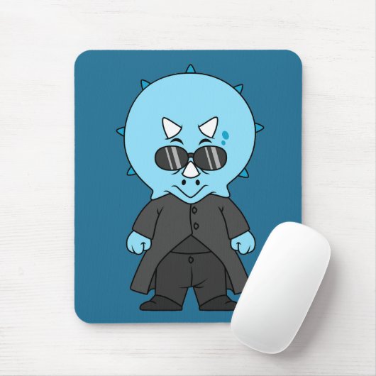 Illustration eines Matrix-Triceratops. Mousepad (Mit Mouse)