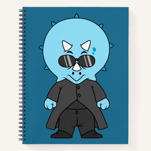 Illustration eines Matrix-Triceratops. Notizblock (Vorderseite)