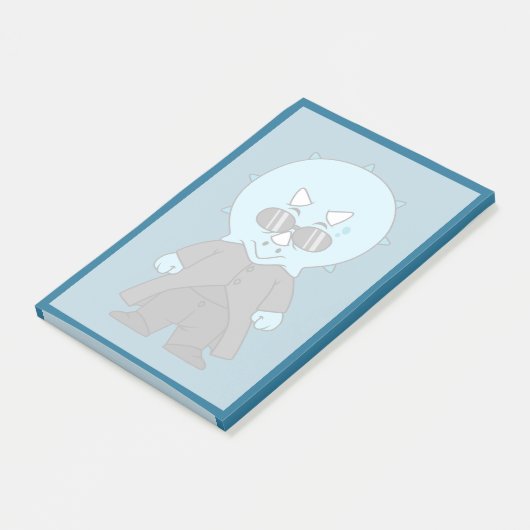 Illustration eines Matrix-Triceratops. Post-it Klebezettel (angewinkelt)