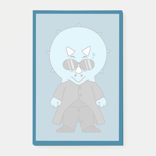 Illustration eines Matrix-Triceratops. Post-it Klebezettel (Vorderseite)