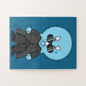 Illustration eines Matrix-Triceratops. Puzzle (Horizontal)