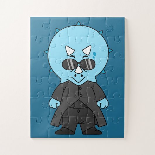 Illustration eines Matrix-Triceratops. Puzzle (Vertikal)