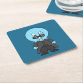 Illustration eines Matrix-Triceratops. Rechteckiger Pappuntersetzer (angewinkelt)