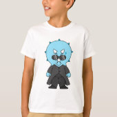 Illustration eines Matrix-Triceratops. T-Shirt (Vorderseite)