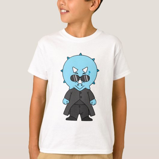 Illustration eines Matrix-Triceratops. T-Shirt (Vorderseite)