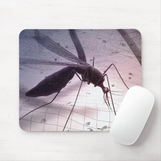 Illustration eines Moskitobeißens Mousepad (Mit Mouse)