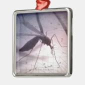 Illustration eines Moskitobeißens Silbernes Ornament (Links)