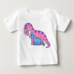 Illustration eines Mutter-Kind-Brachiosaurus. Baby T-shirt