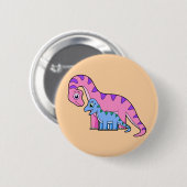 Illustration eines Mutter-Kind-Brachiosaurus. Button (Vorne & Hinten)