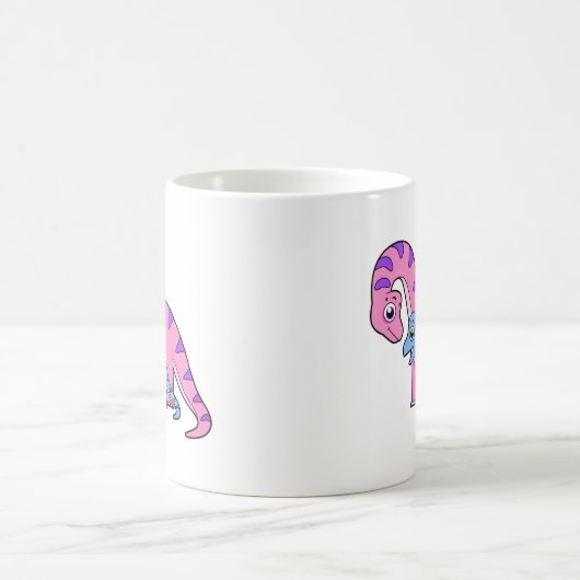 Illustration eines Mutter-Kind-Brachiosaurus. Kaffeetasse (Mittel)