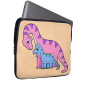 Illustration eines Mutter-Kind-Brachiosaurus. Laptopschutzhülle (Vorne Rechts)