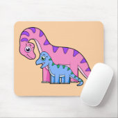 Illustration eines Mutter-Kind-Brachiosaurus. Mousepad (Mit Mouse)