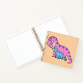 Illustration eines Mutter-Kind-Brachiosaurus. Notizblock (Innenseite)